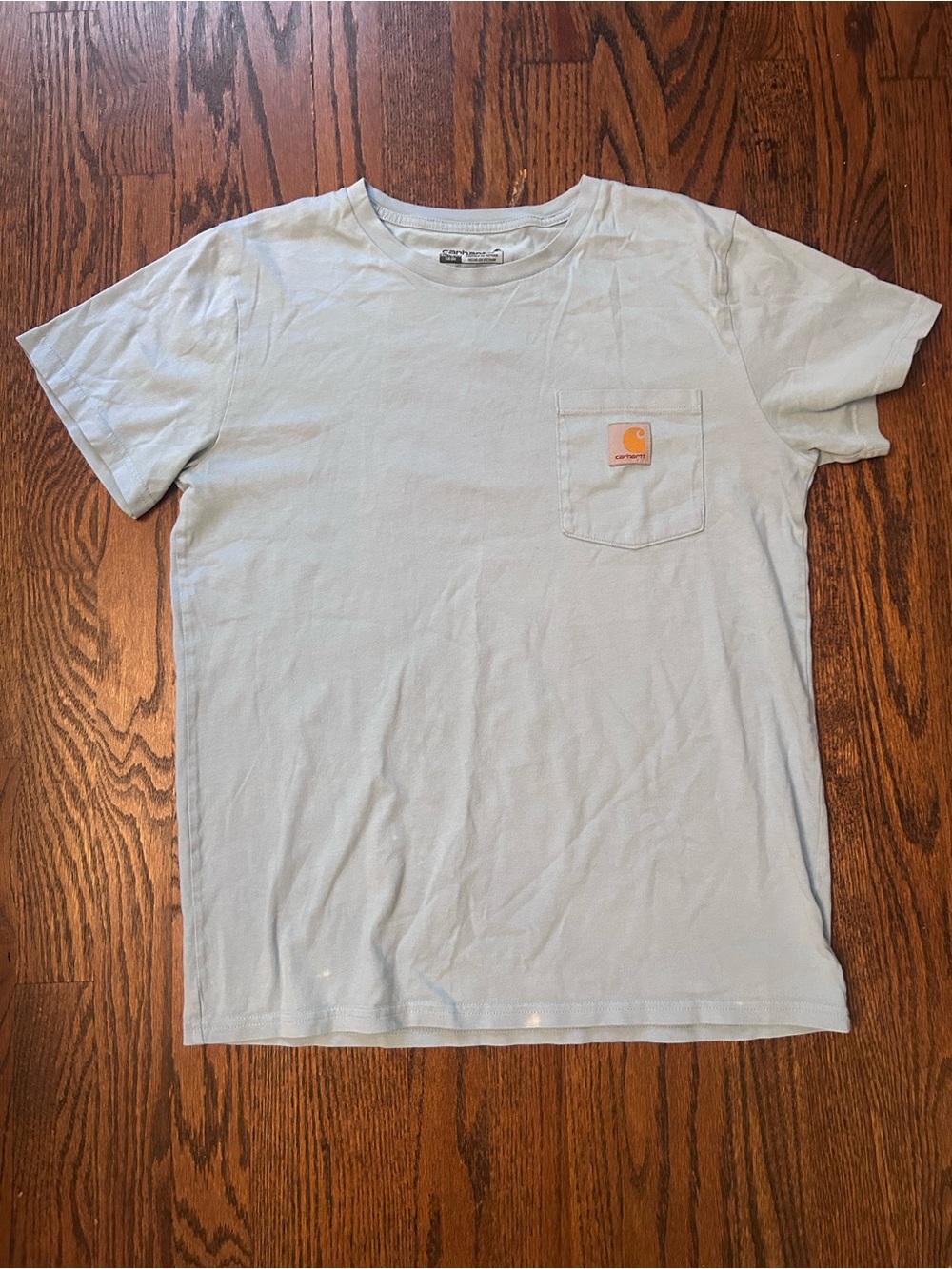 Carhartt Light Blue Pocket Tee with Graphic Logo